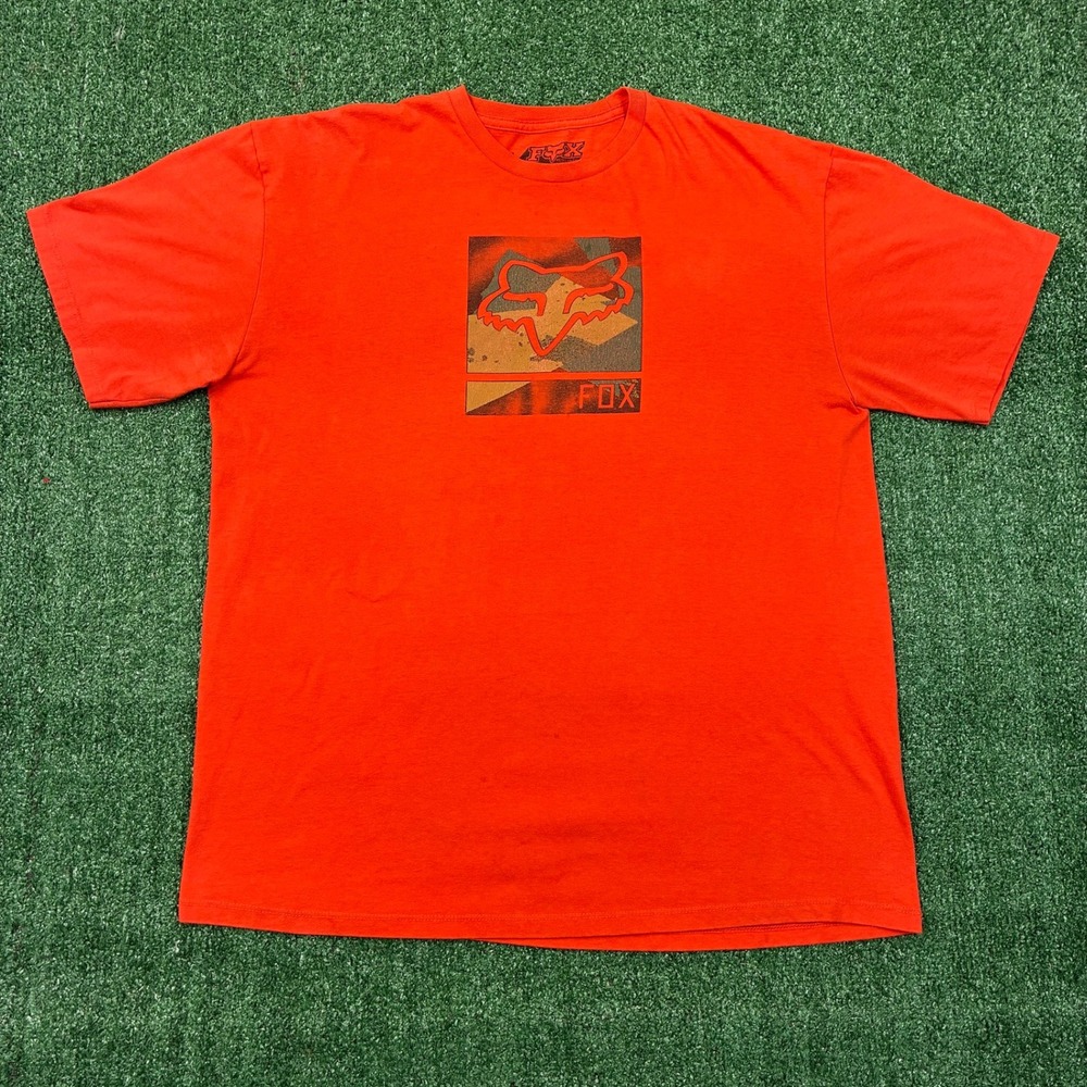 Y2K 2000's Fox Racing T-shirt Motocross Biker Graphic Tee XL